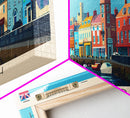 Portsmouth United Kingdom Wall Art, Panoramic Travel Poster, Panoramic Framed Canvas Print, City Wall Art, Wall Hanging Home Decor, Travel Art