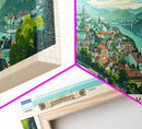 Tomsk Russia Wall Art, Panoramic Travel Poster, Panoramic Framed Canvas Print, City Wall Art, Wall Hanging Home Decor, Travel Art