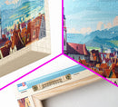 Trnava Slovakia Wall Art, Panoramic Travel Poster, Panoramic Framed Canvas Print, City Wall Art, Wall Hanging Home Decor, Travel Art