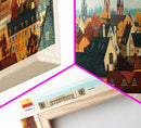 Uppsala Sweden Wall Art, Panoramic Travel Poster, Panoramic Framed Canvas Print, City Wall Art, Wall Hanging Home Decor, Travel Art