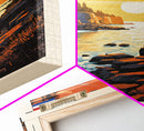 Breda Netherlands Travel Poster Framed Canvas Print, Sunset Landscape, Wall Art, Home Decor, Travel Print, Abstract Painting, Boho Style