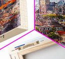 Haarlemmermeer Netherlands Water View Art, Framed Canvas Print, Bedroom Wall Art, Travel Poster, Home Decoration, Dutch Wall Art