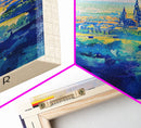 Hanover Germany Cityscape Framed Canvas Print, Wall Art for Living Room Decor, Office Art, Home Decor, Skyline Poster Art, Travel Poster Art