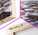 Horlivka Ukraine Winter Town Art, Framed Canvas Wall Art, Home Decor, Living Room Decor, Snowy Landscape Poster, Wall Art, Travel Poster Art