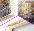 Ivano-Frankivsk Ukraine Cityscape Art Print, Sunset View Canvas Print for Home Decor, Travel Poster for Living Room Wall Art, Ukrainian Scene