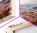 Prievidza Slovakia Travel Poster Framed Canvas Print, Watercolor Painting, Scenic Wall Art, Home Decor, Slovakian Landscape, Modern Art