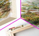 Ryazan Russia Travel Poster Framed Canvas Print, Watercolor Painting, Scenic Wall Art, Home Decor, Russian Cityscape, Modern Art