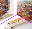 Zrenjanin Serbia Travel Poster Framed Canvas Print, Watercolor Painting, Scenic Wall Art, Home Decor, Serbian Landscape, Unique Gift