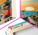 Mersin Turkey Travel Poster Framed Canvas Print, Midcentury Modern Art, Pop Art Wall Decor, Scenic Wall Art, Living Room Decoration, Office Gift