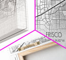 Frisco City Map, Texas Map, Map Art, Minimalist Art, Wall Art, Canvas Art, Black And White Art, College Student Gift, Man Cave Décor, Prints