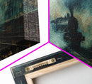 Haunted Railway, Spooky Wall Art, Framed Canvas Print, Unique Halloween Wall Art Gift Idea, Halloween Props
