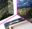 Starry Night Inspired Haunted Wind Mill, Framed Canvas Print, Spooky Halloween Wall Art