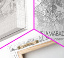 Islamabad City Map, Pakistan Map, Map Art, Modern Art, Wall Art, Canvas Art, Travel Wall Art, Office Wall Print, Gifts For Him, Room Décor