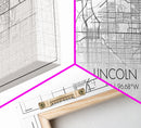 Lincoln City Map, Nebraska Map, Map Art, Modern Art, Wall Art, Canvas Art, Dorm Room Wall Art, Bar Wall Art, Gift For Mom, Teen Wall Art