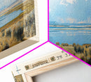 Elephant Butte Reservoir New Mexico Framed Canvas Print, Panoramic Lake House Decor, Wall Art, Travel Poster, Rustic Lake Painting, Nature Art