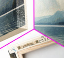 Lake Santeetlah, Boho Art, Serene Landscape, Travel Poster Art, Wall Art, Home Decor, Nature Scene, Lake Painting, Minimalist Art, Modern Art, Travel Print, Framed Canvas Print, Lake House Decor, Panoramic Print