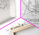 Oceanside City Map, California Art, Map Print, Minimalist Wall Art, Wall Art, Canvas Art, Beach House Wall Art, Landscape Wall Art, Prints