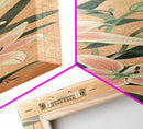 Delicate Lily Flowers Blooming In Japanese Style Ukiyo-e Art Framed Canvas Print Skinny Art Tall Art