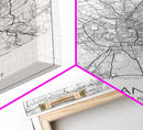 Milan Street Map, Italy Map, City Map Art, Modern Art, Wall Art, Canvas Print, Travel Print, Living Room Wall Art, Gift For Traveler