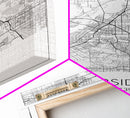 Riverside Street Map, California Map, City Map Art, Minimalist Art, Wall Art, Canvas Print, Office Wall Décor, Gifts For Dad, Travel Print