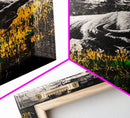 Black White Bison Canvas Print Rustic Wall Art Western Art Farmhouse Art Tall Narrow Art Above Sofa Art Gift Idea Him