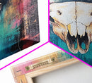 Southwest Wall Art, Skull Art, Rustic Decor, Boho Art, Framed Canvas Print, Western Aesthetic, Farmhouse Art, Above Couch Art, Gift Idea