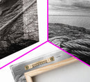 Nautical art, rope knot, coastal decor, moody art, wabi sabi art, rustic photography, living room art, canvas print, panoramic wall art