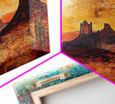 Southwest Wall Art, Framed Canvas Print, Joshua Tree Art, Desert Landscape Painting, Extra Wide Art, Rustic Wall Art, Above Couch Art, Gift Idea