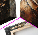 Wabi Sabi Wall Art, Framed Canvas Print, Cracked Earth Painting, Moody Art, Rustic Decor, Extra Wide Art, Abstract Landscape Art, Gift Idea