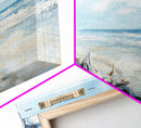 Coastal Decor, Framed Canvas Print, Nautical Painting, Seascape Painting, Rustic Wall Art, Extra Wide Art, Living Room Art, Above Couch Art