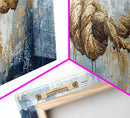 Nautical Rope Art, rustic decor, nautical painting, coastal decor, farmhouse art, wabi sabi art, framed canvas print, moody art