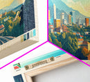 Pietermaritzburg, South Africa Panoramic Travel Poster Canvas Print, Pietermaritzburg, South Africa Painting, South Africa Art, Pietermaritzburg Travel Art, Living Room Painting