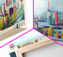 Stoke-on-Trent, England Panoramic Travel Poster Canvas Print, Stoke-on-Trent, England Painting, England Art, Stoke-on-Trent Travel Art, Guest Room Painting