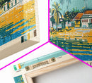 Bouake, Ivory Coast Panoramic Canvas Print, Bouake, Ivory Coast Painting, Ivory Coast Art, Bouake Travel Poster, Travel Art, Guest Room Painting