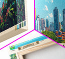 Campinas, Brazil Panoramic Canvas Print, Campinas, Brazil Painting, Brazil Art, Campinas Travel Poster, Travel Art, Housewarming Gift