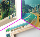 Natal, Brazil Panoramic Canvas Print, Natal, Brazil Painting, Brazil Art, Natal Travel Poster, Travel Art, Guest Room Painting
