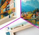 Pudahuel, Chile Panoramic Canvas Print, Pudahuel, Chile Painting, Chile Art, Pudahuel Travel Poster, Travel Art, Vacation Gift
