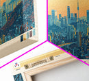 Seoul, South Korea Panoramic Canvas Print, Seoul, South Korea Painting, South Korea Art, Seoul Travel Poster, Travel Art, Vacation Gift