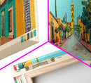 Tonala, Mexico Panoramic Canvas Print, Tonala, Mexico Painting, Mexico Art, Tonala Travel Poster, Travel Art, Guest Room Painting