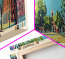 Toowoomba, Australia Panoramic Canvas Print, Toowoomba, Australia Painting, Australia Art, Toowoomba Travel Poster, Travel Art, Vacation Gift