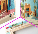 al-Mansura, Egypt Panoramic Canvas Print, al-Mansura, Egypt Painting, Egypt Art, al-Mansura Travel Poster, Travel Art, Vacation Gift