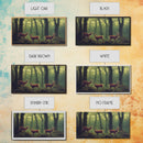 Does in a majestic forest, whitetail deer art, framed canvas print, ready to hang framed wall art