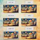 Flight of the balloons, hot air balloon armada, framed canvas print, ready to hang framed wall art