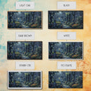 Creepy Victorian Hedge Maze, Haunted Cemetary Framed Canvas Print, Spooky Season Wall Art