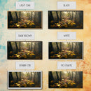 Fall leaves floating down the river, autumn, landscape and nature canvas print, oil painting style, neutral wall art