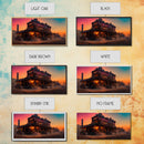Synthwave Retro Wll Art, Dystopian steampunk wild west mashup, abandoned wild west saloon art, canvas print, ready to hang wall art
