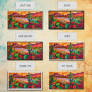 Majestic Cacti and Mountains at Sunset, Captivating Framed Canvas Print for Bedroom, Southwestern Style Wall Art, Nature Scene