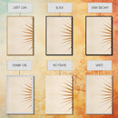 3 Piece Framed Canvas Wall Art Sun With Rays, Mid Century Modern, Art Deco, Retro Wall Art, Shabby Chic Boho Wall Art for Bedroom