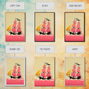 Vaporwave sail boat art, pink pirate ship, framed wall art, framed canvas print