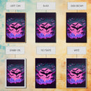 Vampire Bat Art, Horror, framed canvas print, bats in flight over a pink full moon, Halloween Decor, Halloween Wall Art